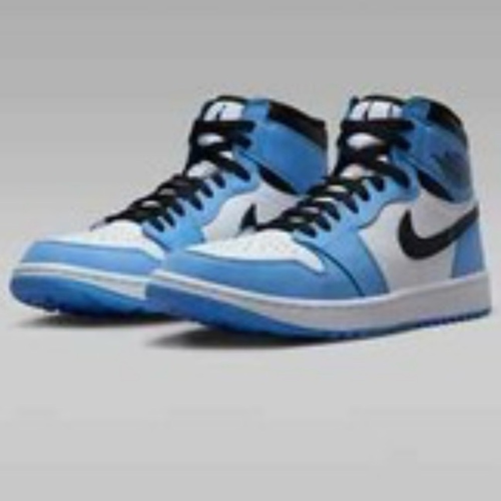 Nike High Top Sneakers - Black, Blue, and White